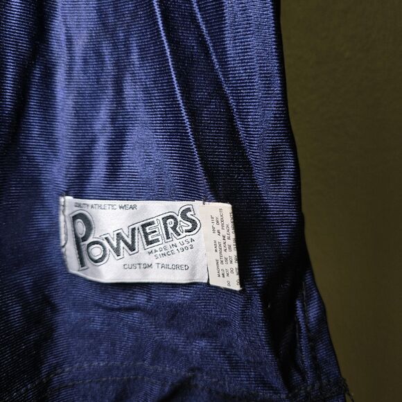 Vintage Powers Men’s Size 46 Enid Outlaws #25 Basketball Jersey Navy Blue TBL - Picture 4 of 15